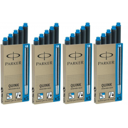 Parker Quink Ink Cartridges - Washable Royal Blue - Pack of 20