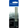 Waterman Rollerball Pen Refill Fine Tip Black Ink - Twin Pack