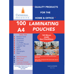 Cathedral Laminating Pouches Plastic Sleeves Sheets, Film