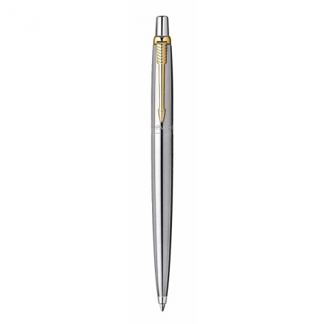 Parker Gold Clip (GT) Stainless Steel Jotter Ballpoint Ball Pen S0881891
