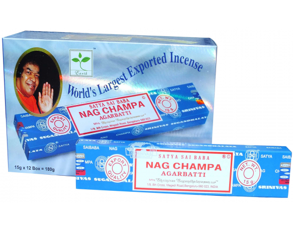 Satya Nag Champa Incense Sticks 15g Pack of 12