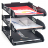 Office Filing Trays A4 Document Desk Riser Letter Paper Storage Organiser 3 Tier