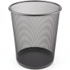 Metal Mesh Waste Paper Rubbish Bin Wire Black for Office, Bedroom