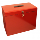 Cathedral A4 Portable File Box, Red A4RD