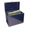 Cathedral A4 Metal File & Document Storage Box, Blue