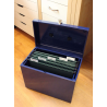 Cathedral A4 Metal File & Document Storage Box, Blue