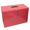 Cathedral Foolscap Suspension File Storage Box, Pink HOPK