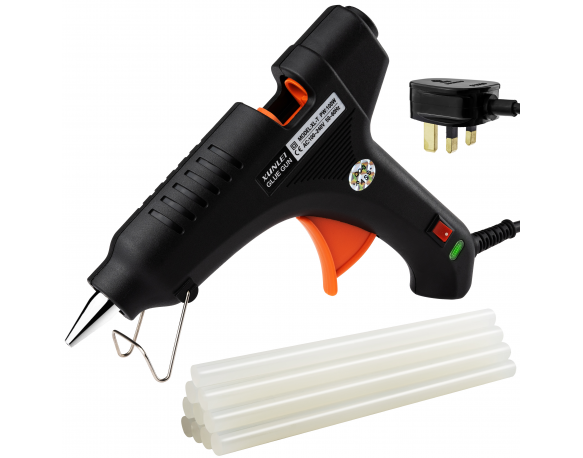 Hot Melt Glue Gun Crafts with 11mm x 200mm Glue Sticks 100W Electric Professional