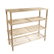 4 Tier Wooden Shoe Rack Vertical Storage Shelf Unit