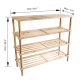 4 Tier Wooden Shoe Rack Vertical Storage Shelf Unit